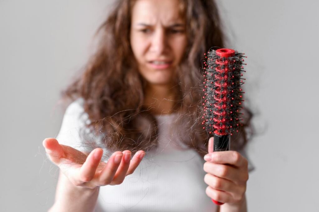woman hair loss